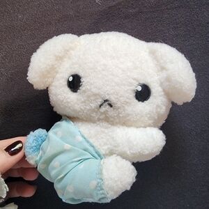 Official Vintage San-x Buru Buru Dog Blue Plush